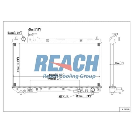REACH 41-2292 Radiator for 00-98 Toyota RAV4  Automotive Radiator Replacement Part