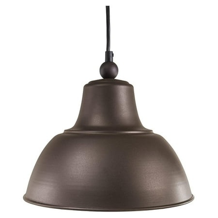SEJCMYX Oakhouse 11.5” Farmhouse Barn Pendant Light Fixture  Indoor or Outdoor  Rustic Bronze Finish with White Reflective Interior  Adjustable Pend