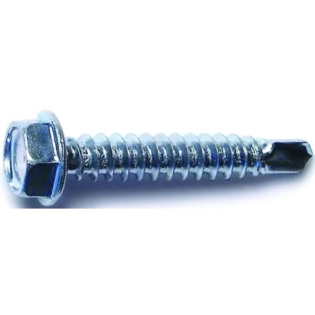 Midwest Fastener 10277 Hex Head Washer Self Drilling Screws #8 by 1 Inch Zinc Plated Steel 80 Pack