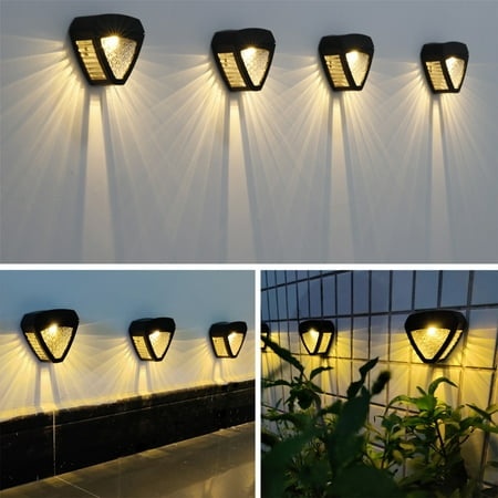 Summer Savings Tozuoyouz Solar Lights Outdoor   Solar Step Lights Water Proof LED Solar Lights for Outdoor Stairs  Step   Fence  Yard  Patio  and Path