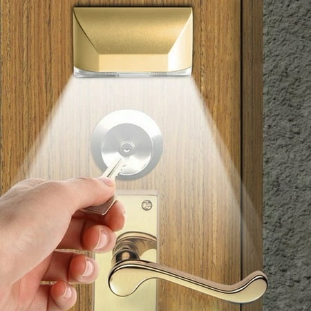 Kgfrsd LED Lights Light Bulbs LED Intelligent Door Lock Cabinet Key Induction Small Night Light Sensor Lamp Night Light Room Decor Home Decor Gold