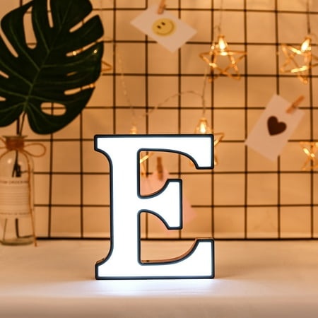 Kgfrsd LED Lights Light Bulbs Creative LED Letter Lights Night Light Plastic English Letters Light Lamp Decor Night Light Room Decor Home Decor E