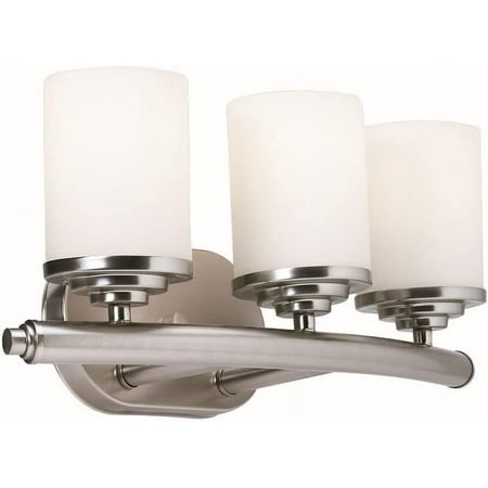WTYNKAE 5105-03-55 Bath Vanity with Satin Opal Glass Shades Brushed Nickel
