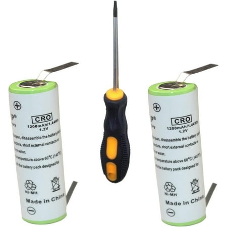 Batteries Compatible with 5520 5525 5526 Smartcontrol Sportive Model 4875  4876 Type 5742  HC5750 BTE-AA-TX2 DA307 Shaver Screwdriver