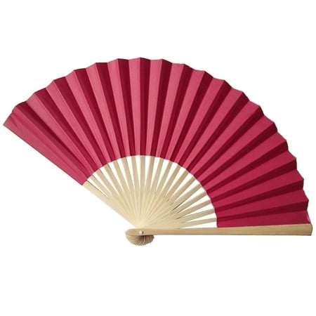 Growsl Fans Chinese Style Hand Held Fan Bamboo Paper Folding Fan Party Wedding Decor D