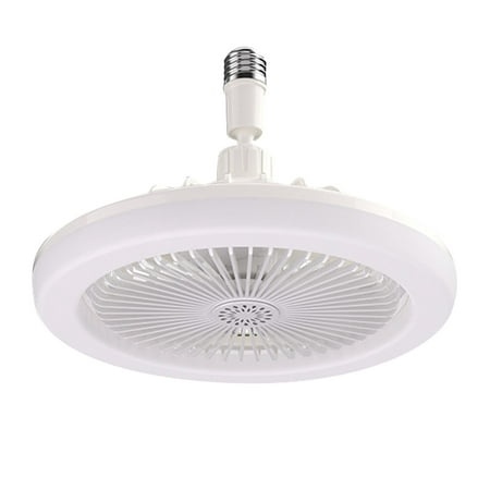 Growsl Fans Ceiling Fan with Light Closed Thin Fan Light Ceiling Fan Light Hidden Electric Fan Universal Joint Lamp Holder Family Summer Gift White1