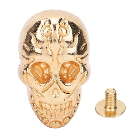 2024 20PCS DIY 15.66 X 25.24mm Punk Studded Rivet Gothic Ornaments / Shoes Accessories88 Ghost Head Gold