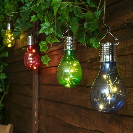 Kgfrsd Solar Lights Outdoor LED Lights Waterproof Solar Rotatable Outdoor Garden Camping Hanging LED Light Lamp Bulb GN Night Light Room Decor Home De