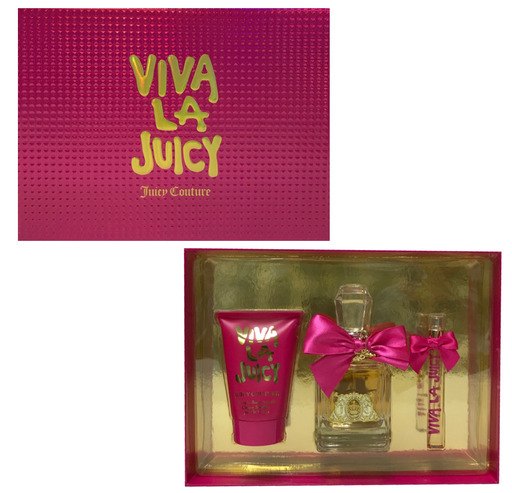 Viva La Juicy by Juicy Couture 3.4 Oz EDP Spray 3 Piece Gift Set Perfume Women