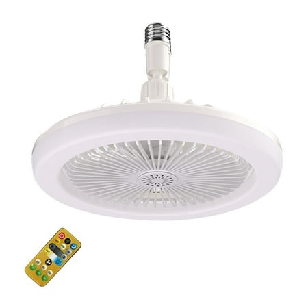 Growsl Fans Ceiling Fan with Light Closed Thin Fan Light Ceiling Fan Light Hidden Electric Fan Universal Joint Lamp Holder Family Summer Gift White2