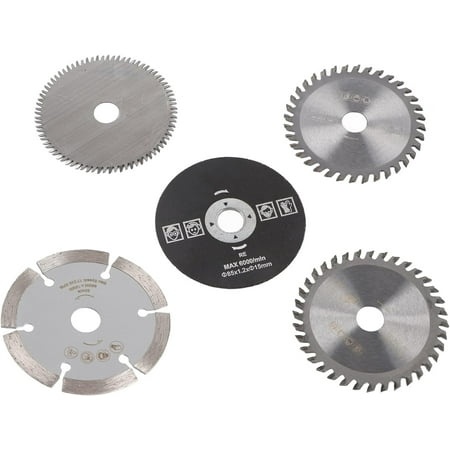 FIGT-5Pcs Circular Saw Blades Set  85mm Inner Diameter 15mm Mini Carbide Circular Saw Blade for Cutting Machines  Electric Hand Saws【0516】