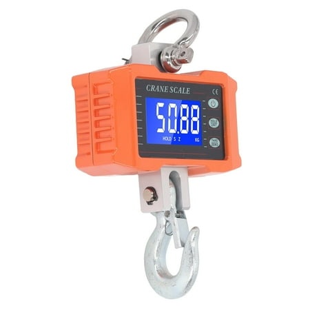 FIGT-Electronic Hook Scale  100‑240V Multi Units Switching Industrial Crane Scale for Luggage Dock Weighing (US Plug)【0516】