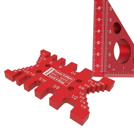 FIGT-Ruler Carpentry Square and Dovetail Jig Tenon Caliper Card Gauge Precisions Woodworking Tool Home Improvement【0516】
