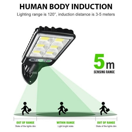 LAMP Wall with Remote 3 Waterproof Pir Paths Lanes Wall Pir 120 LED Waterproof with Remote Adjustable Modes Paths 3 Adjustable 120 3 Solar LED 3 Water