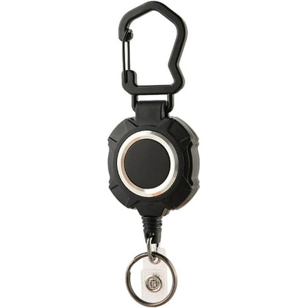 FIGT-Zinc Alloy Buttoned Carabiner with Stretchable Wire Rope Abs Body【0516】