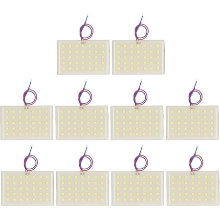 FIGT-10Pcs SMD LED Lamp Beads  SMD LED Lamp Bulb Board Panel 5W 3.2V 3.7V for Pillar Lawn Light Electron Component【0516】