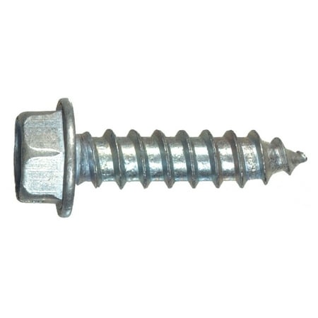Hillman 5325 #10 X 3/4 in. Slotted Hex Washer Head Sheet Metal Screw  Count of 8