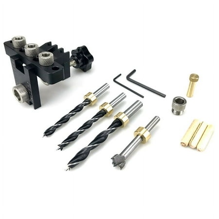 Adjustable Doweling Jig Woodworking Pocket Hole Jig 8MM 10MM Bushes Drilling Guide Locator Puncher Tools Best Dowel Jig