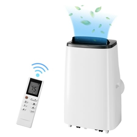 Portable Air Conditioner 14000 BTU (ASHRAE)/9300 BTU (DOE) with Dehumidifier  Fan  Remote Control - Quiet Floor AC Unit for Rooms up to 700sq Ft - 3-S