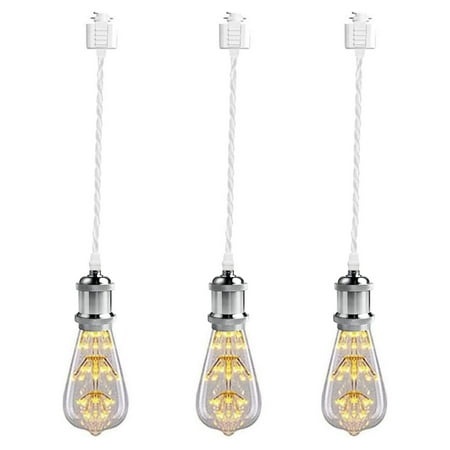 MYXIO H-Type Wire Track Light Pendants  39.4 Inch Cord Length Black Weave Rope  Restaurant Chandelier Decorative Pendant Light Industrial Factory Pend