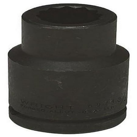 6974 3/4-Inch with 3/4-Inch Drive 12 Point Deep Impact Socket   Black