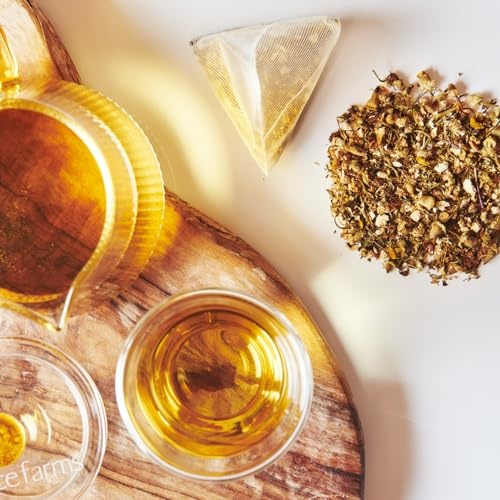 Grace Farms CHAMOMILE CITRUS Herbal Tea (16 Pyramid Sachets) | Naturally Sweet, Calming and Caffeine Free |Organic, Fair Trade and Kosher Certified |  thumbnail