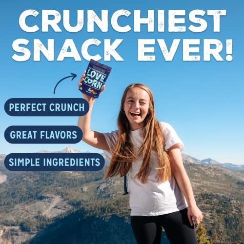 LOVE CORN Sea Salt 1oz X 12 Bags - Delicious Crunchy Corn - Healthy Family Snacks - Gluten Free, Kosher, NON-GMO - Alternative for Chips, Nuts, Cracke thumbnail