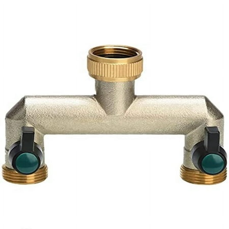 2 Path Valve for Garden Kitchen Tap  Brass Water Distributor Twice with a Ball Tap  European Standard Inside