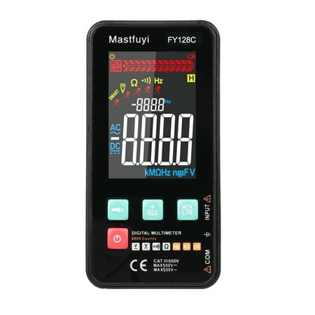 Mastfuyi Multimeters Measure Resistance Continuity LCD Measure Resistance 5999 LCD Measure Resistance Continuity Live Fy128c Smart with Smart with Tes
