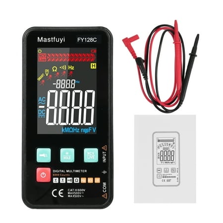 Mastfuyi Multimeters Live Wire Ncv Fy128c Smart with LCD Measure Resistance with Tester 5999 Smart with Tester Continuity Live Wire 5999 LCD Measure R