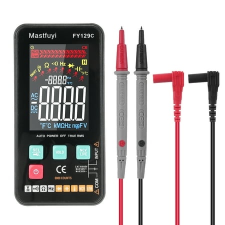 Mastfuyi Multimeters with Tester 5999 Continuity Live Wire Tester 5999 LCD 5999 LCD Measure LCD Measure Resistance Ncv Diode Temperature Smart with Te