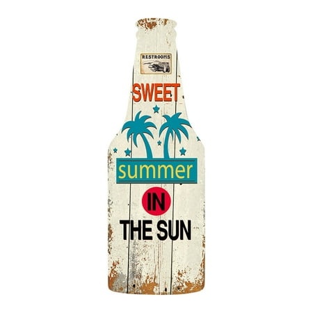 EIALIVE Summer Restaurant Barbecue Beer Theme Vintage Sign Decor Sign for Bar Pub Shop Retro Wall Front Door Pendant Holiday Wooden Hangs Hangs Decor 
