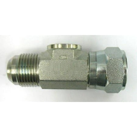 AF GP-6504-16-16-4 - 1 Male JIC (1-5/16  -12 Threads) X 1 Female JIC (1-5/16  -12 Threads) X 1/4 Female O-Ring (7/16  -20 Threads) - Gageport Fitting