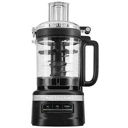 KitchenAid KFP0920QOB 9 Cup Food Processor with 3 Disks  2 Blades & Spatula  Onyx Black
