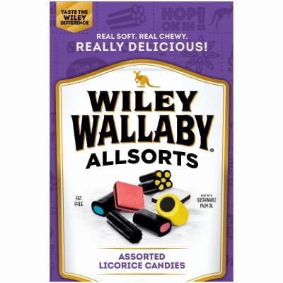 Wiley Wallaby 8 OZ Assorted Gourmet Candies. Sold in Cases of 10  Each