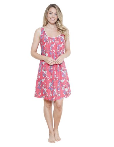 Cyberjammies 3619 Women's Polly Pink Floral Night Gown Nightdress 8