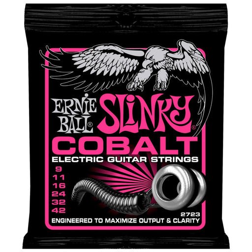 Ernie Ball 2723 Cobalt Super Slinky Electric Guitar Strings (9-42)