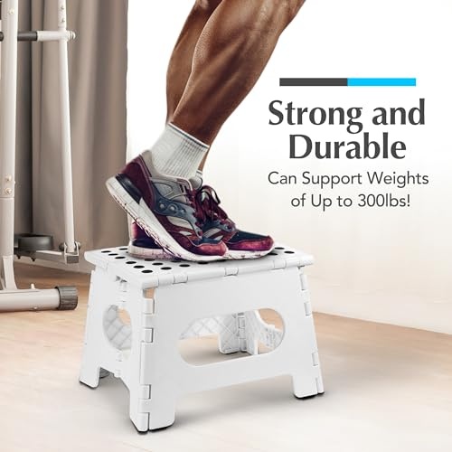 Handy Laundry Folding Lightweight Step Stool Is Sturdy Enough to Support Adults and Safe Enough for Kids. Opens Easy with One Flip. Great for Kitchen, thumbnail