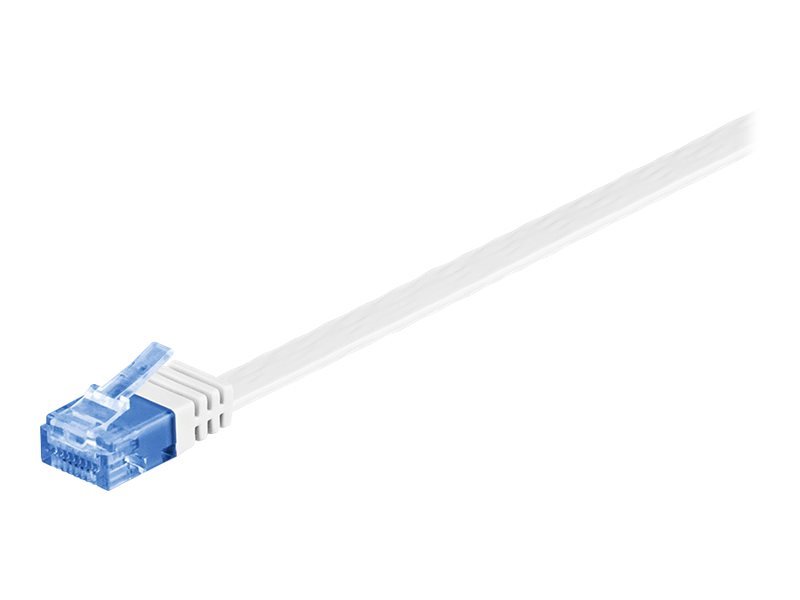 Wentronic Goobay - Netzwerkkabel - RJ-45 (M) Bis RJ-45 (M) - 1,0m - UTP - CAT 6a - Geformt, Flach - Weiß (96314)