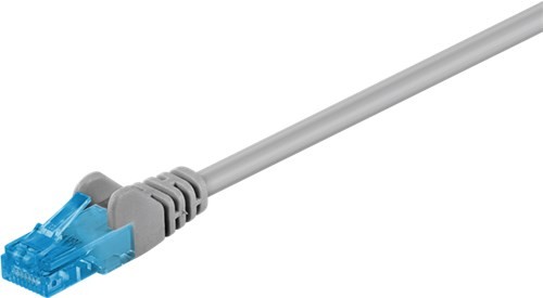 Wentronic Goobay - Patch-Kabel - RJ-45 (M) Bis RJ-45 (M) - 50 Cm - UTP - CAT 6a - Halogenfrei, Ohne Haken, Verseilt - Grau (55418)
