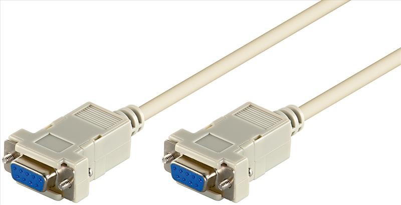 Wentronic Goobay Anschlusskabel D-SUB Nullmodem, Grau, 2 M - D-SUB/RS-232-Buchse (9-polig) > D-SUB/RS-232-Buchse (9-polig) (68484)
