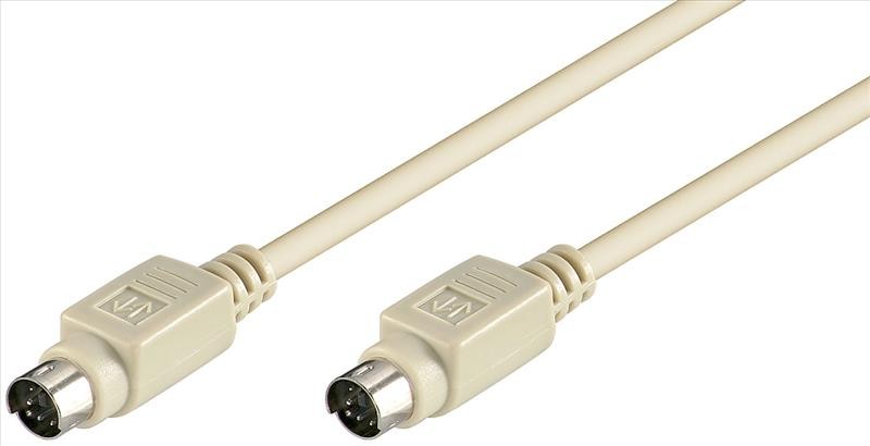 Wentronic Goobay PS/2 Tastatur- / Maus-Kabel, Grau, 5 M - Mini-DIN 6-Stecker (PS/2) > Mini-DIN 6-Stecker (PS/2) (50557)
