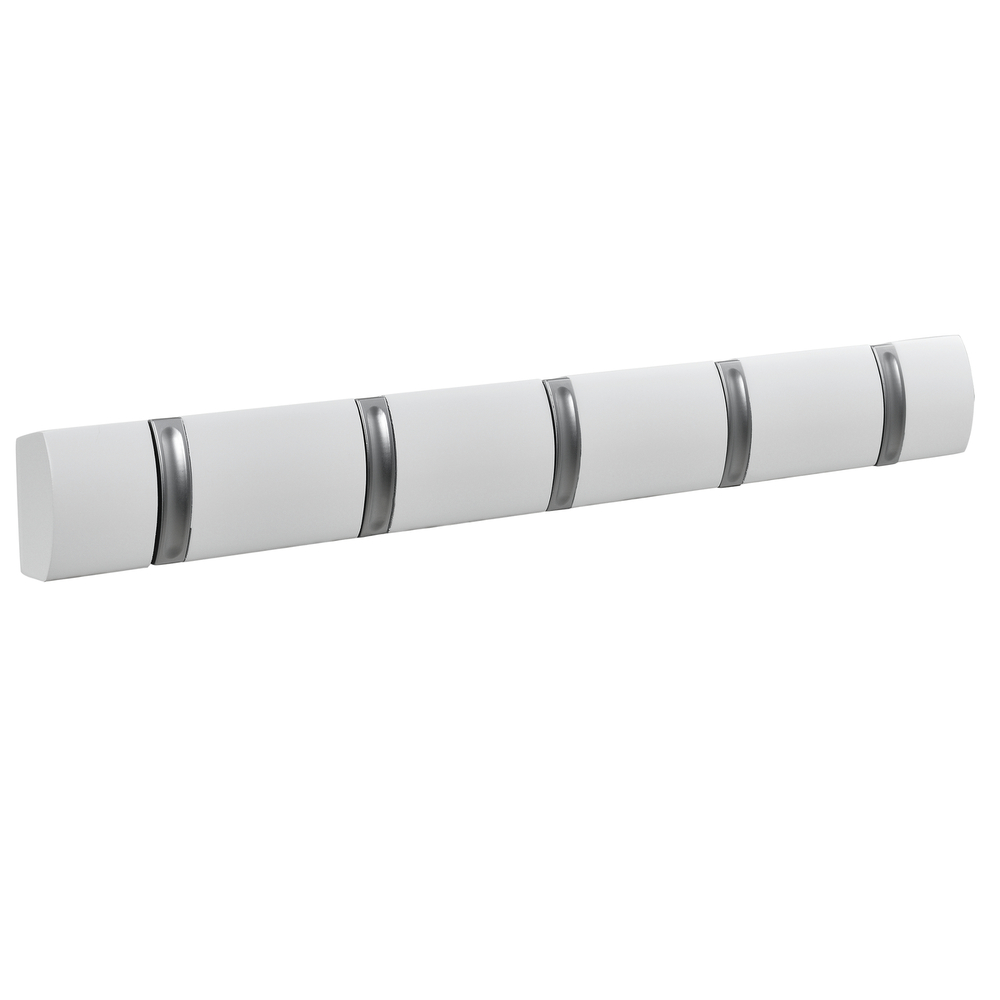 [en. Casa]® Garderobe WeiB Kleiderhaken Wandgarderobe Wandpaneel 46 X 2,8 X 5,5 Cm