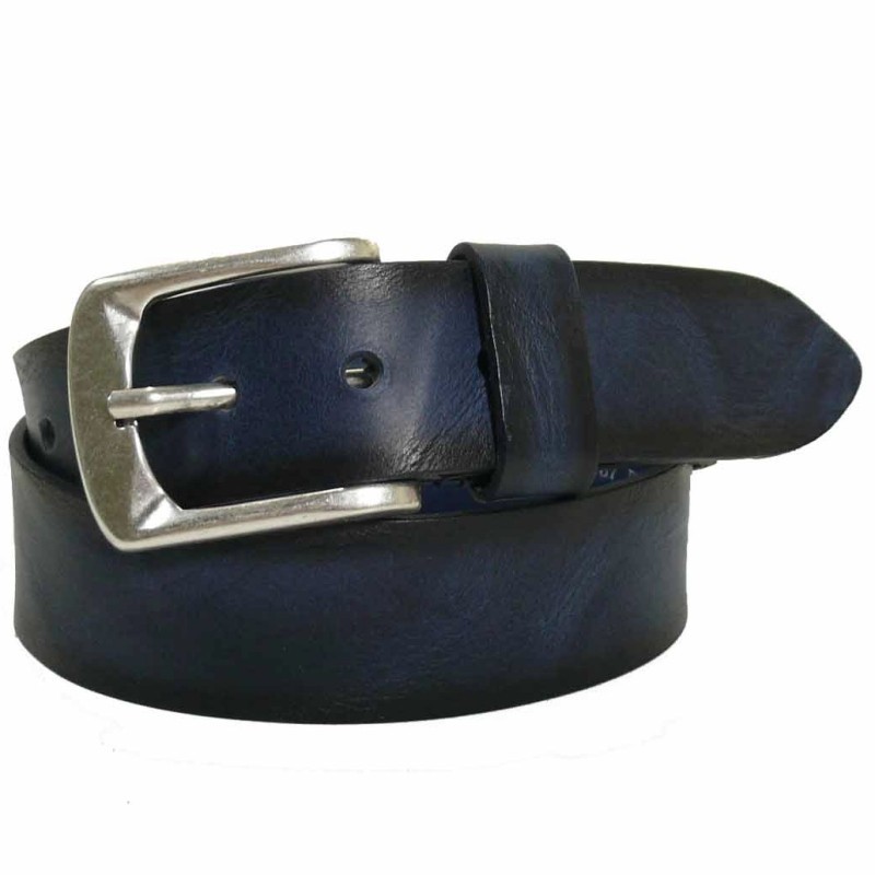 Bernd Götz 402187-0049 Walkleder Gürtel 4 Cm Blau 85 Cm Ledergürtel