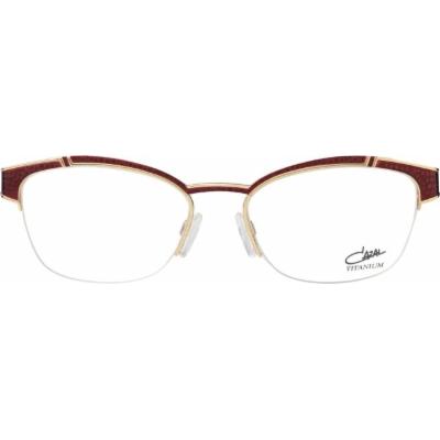 Cazal Eyeglass Frames 1229 - Women Gold-Red 52-17-135 Model: CZ1229002