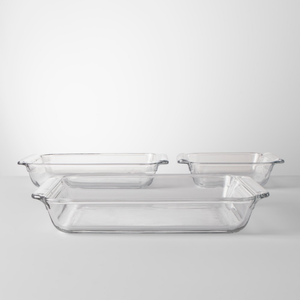 3pc Glass Bakeware Set - Made by Design™