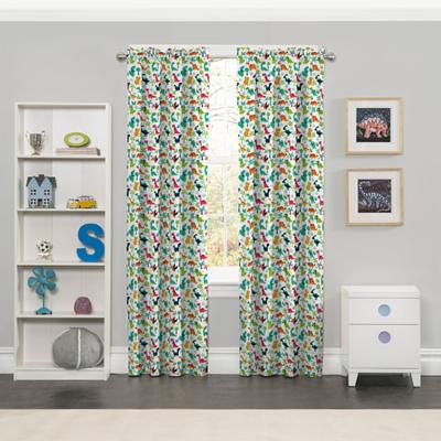 Dippy Dino's Room Darkening Rod Pocket Curtains
