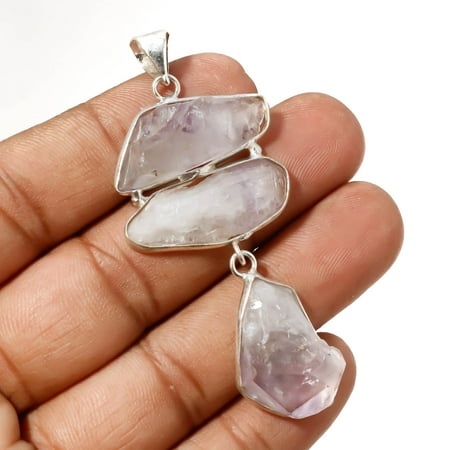 African Amethyst Rough Gemstone Handmade Fashion Pendant Jewelry 2.7  SA 9905