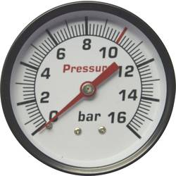 Aerotec 9052071 Manometer 63mm 16 Bar Axial Connection 1/4