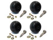 (4) DECK WHEEL ROLLER KITS for Exmark 103-7263 109-2098 116-9981 Zero Turn Mower